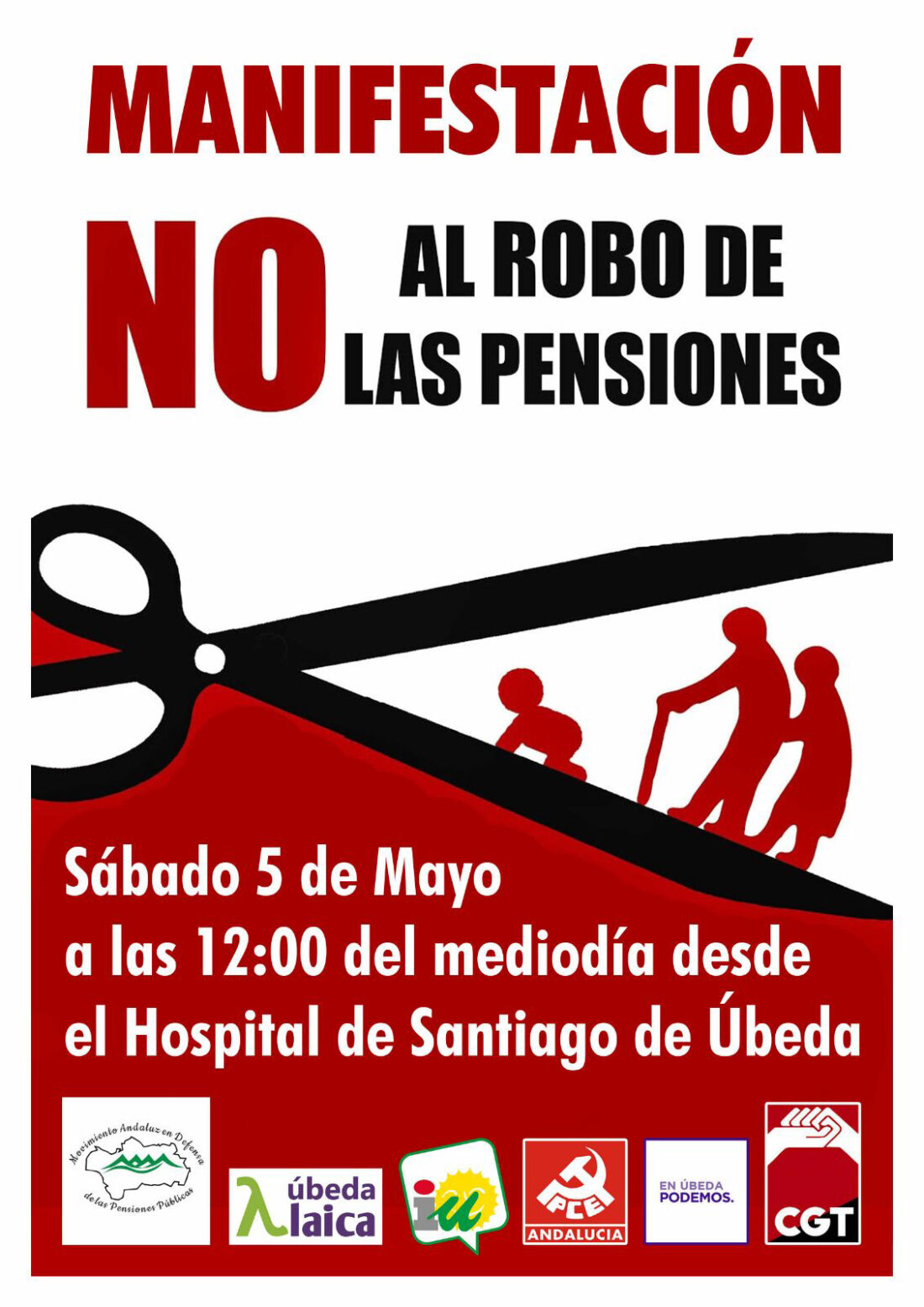 5-M: Manifestación en Úbeda «No a robo de las pensiones»