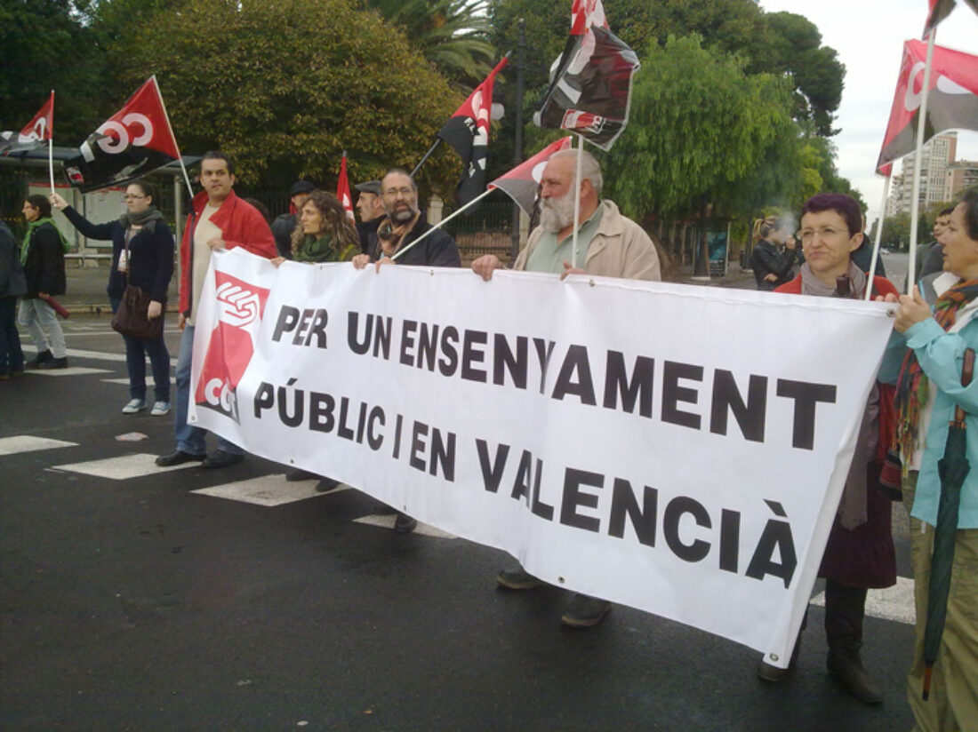 22M-País Valencià: CGT llama a la movilización masiva contra los recortes en educación