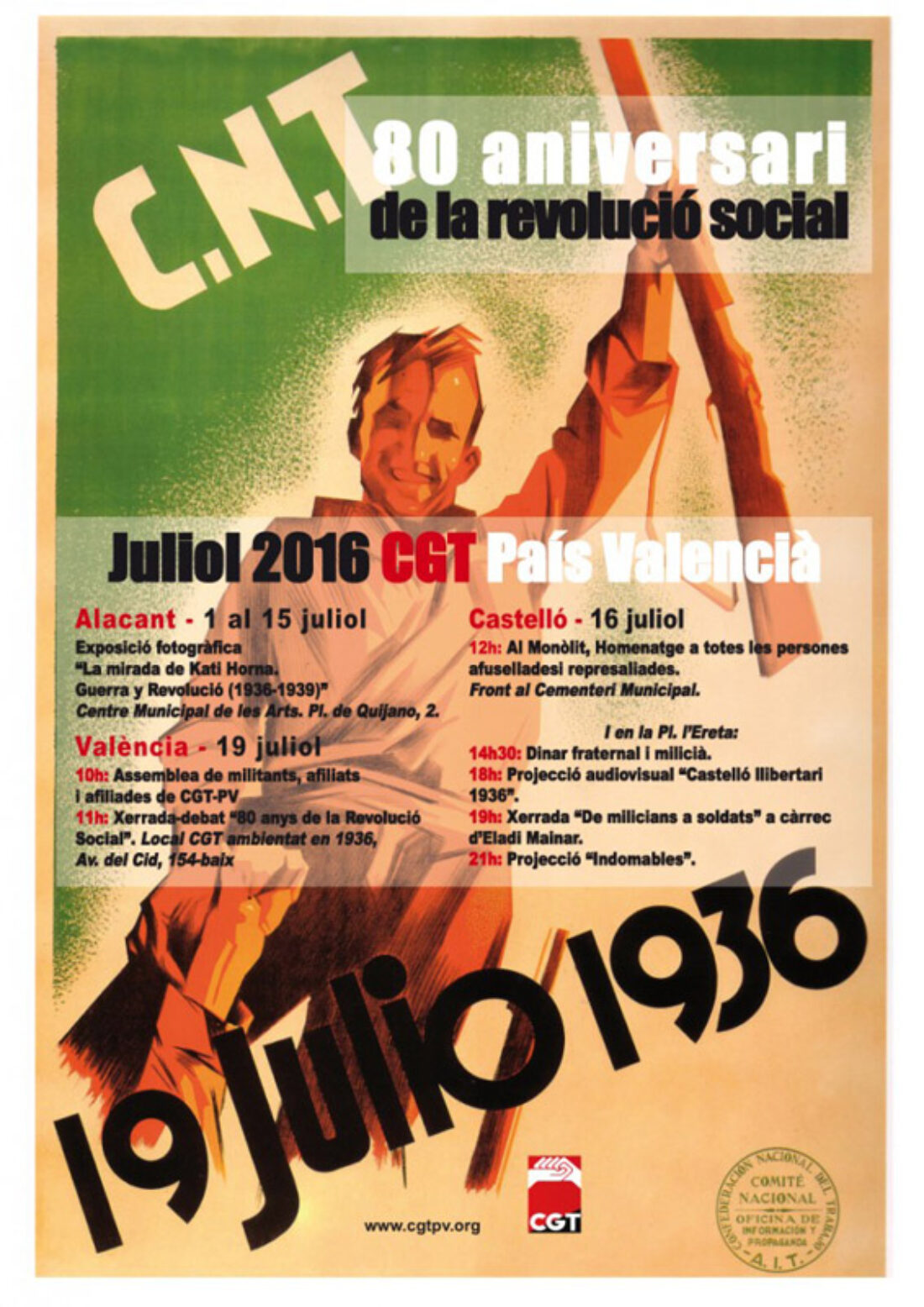 Actos CGT País Valencià en el 80 aniversario de la Revolución Social