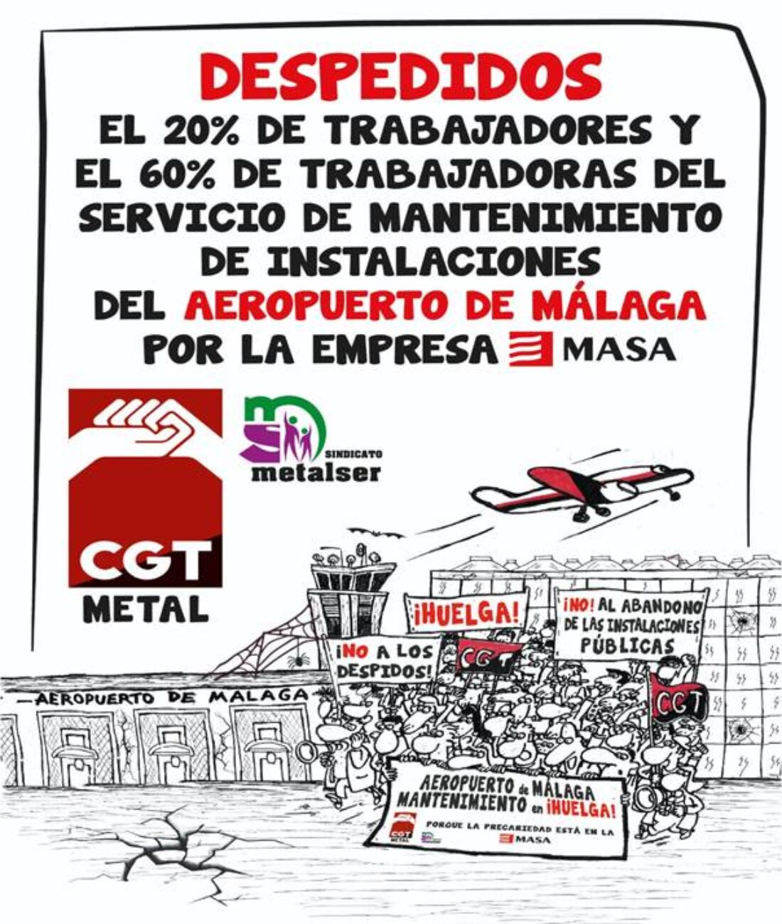 Garantizado el empleo y las condiciones sociolaborales en el servicio de mantenimiento del aeropuerto de Málaga