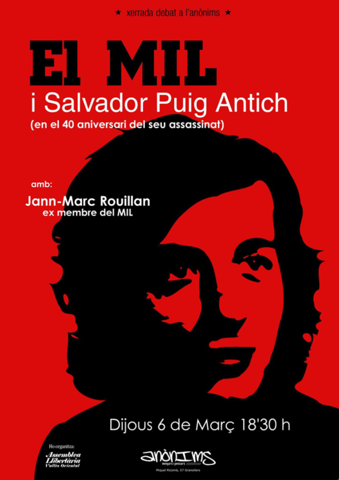 Actividades por el 40 aniversario del asesinato de Salvador Puig Antich