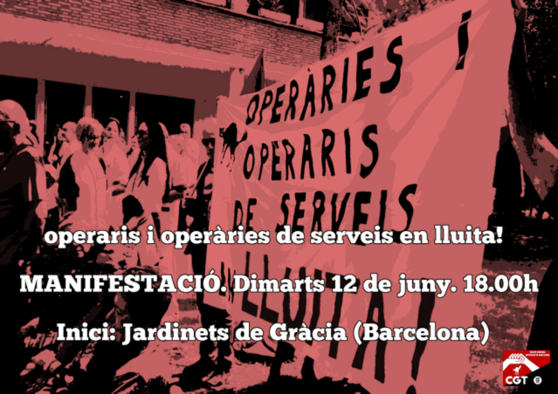 ¡Operarios y operarias de servicios de la Diputación de Barcelona en lucha!