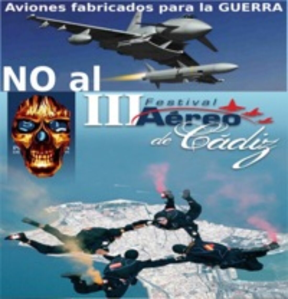 12 septiembre, Cádiz : No al Festivel Aéreo – Aviones fabricados para la guerra