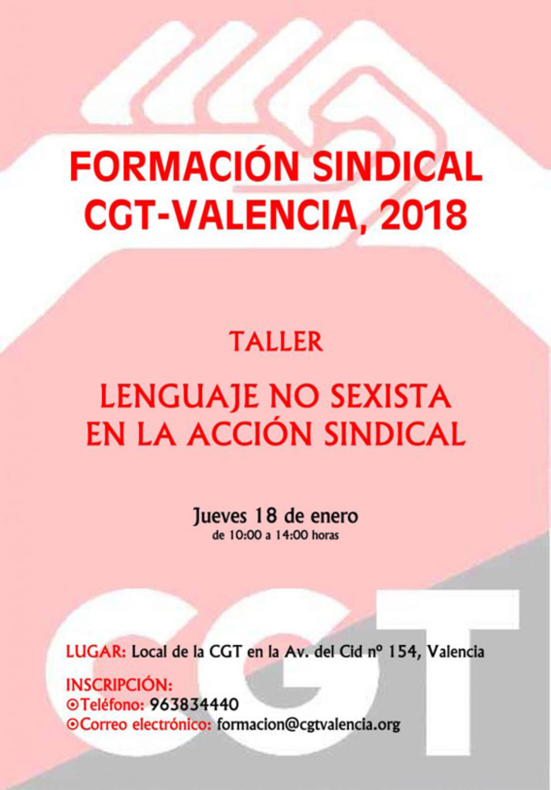 [Formación CGT-València] Taller lenguaje no sexista en la acción sindical