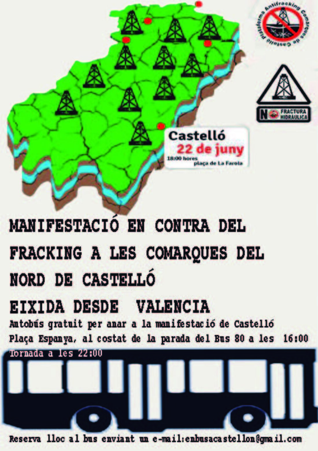 Manifestación en contra del fracking en las Comarcas del Norte de Castellón