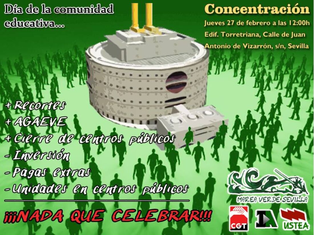27F: »Día de la Comunidad Educativa: nada que celebrar» en Sevilla