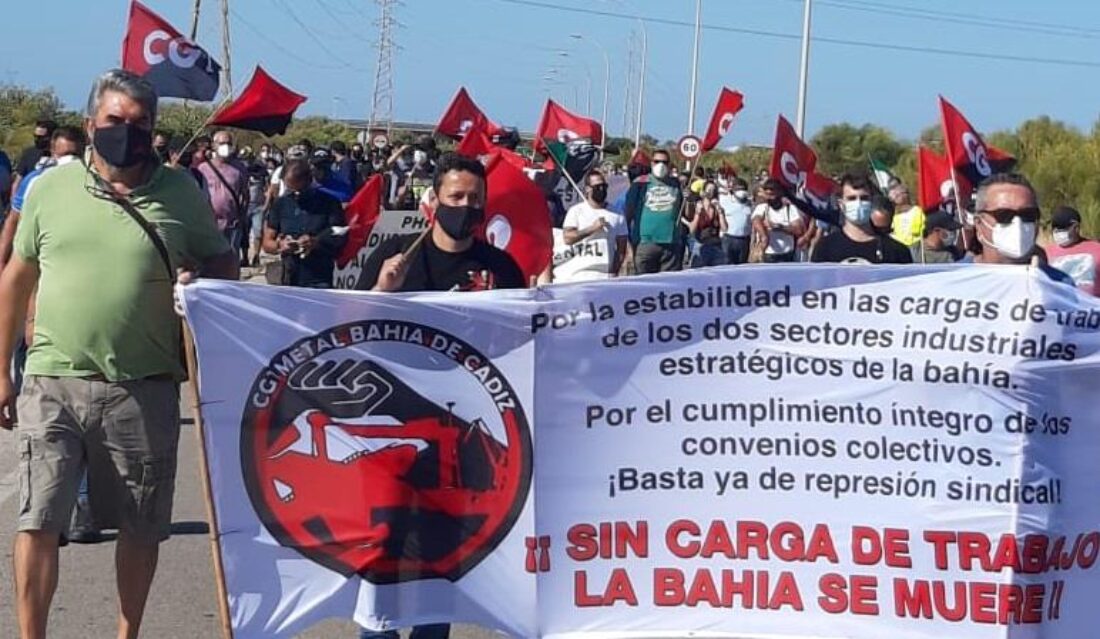 La Huelga General en el sector del Metal en Bahía de Cádiz se suspende hasta las 0h del día 18 de septiembre