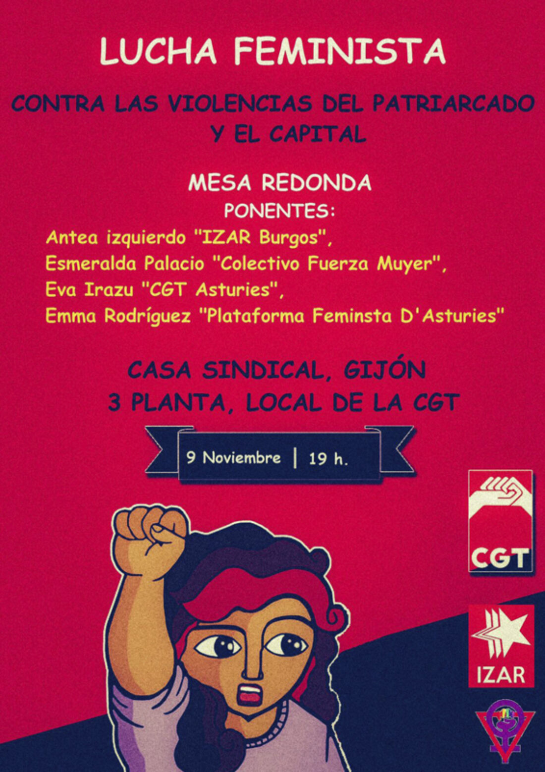 9-N: Lucha Feminista en CGT – Mesa redonda