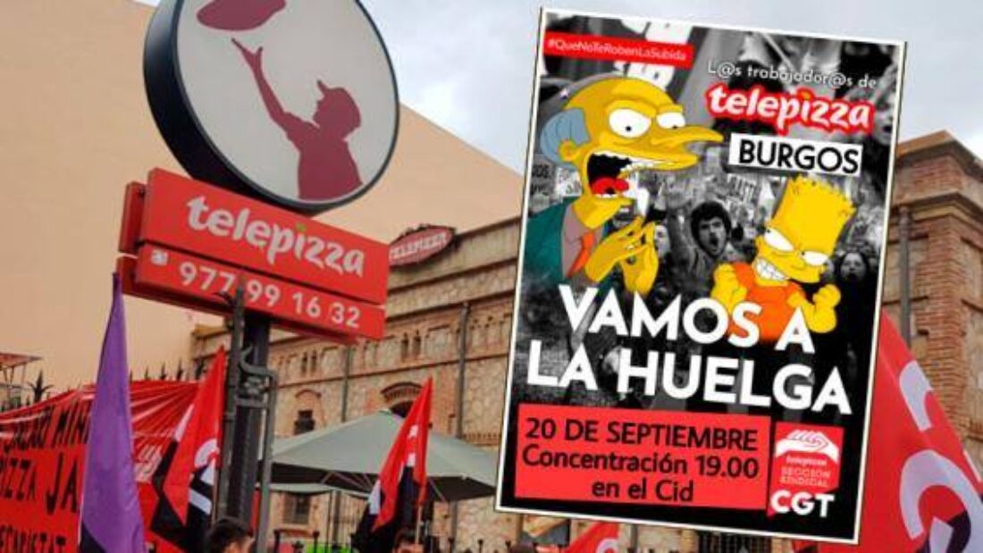 CGT manifiesta que la huelga de Telepizza Burgos ha sido un éxito de participación