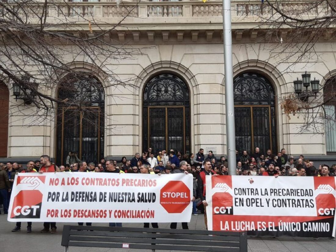 CGT avisa Grupo PSA de Zaragoza: “No daremos ni un paso atrás en la lucha contra la explotación y la precariedad”