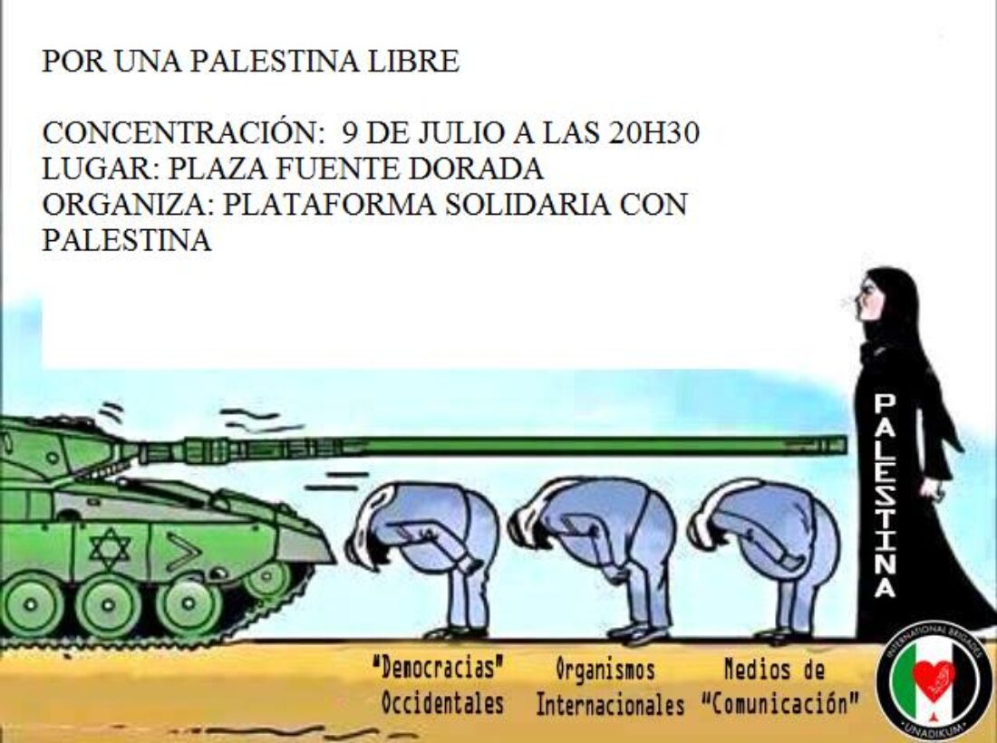 9J: Concentración en Valladolid por Palestina
