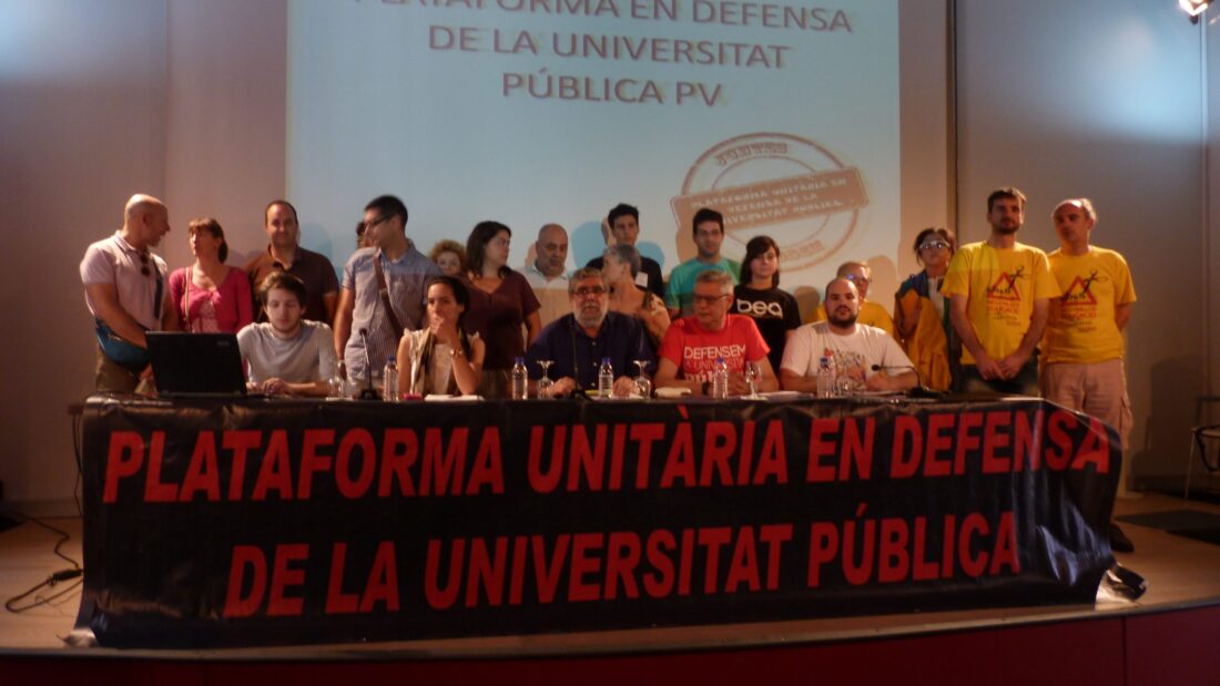 Comunicado contra las últimas medidas de reforma universitaria y apoyo a la huelga convocada por los sindicatos del estudiantado para el próximo 26 febrero