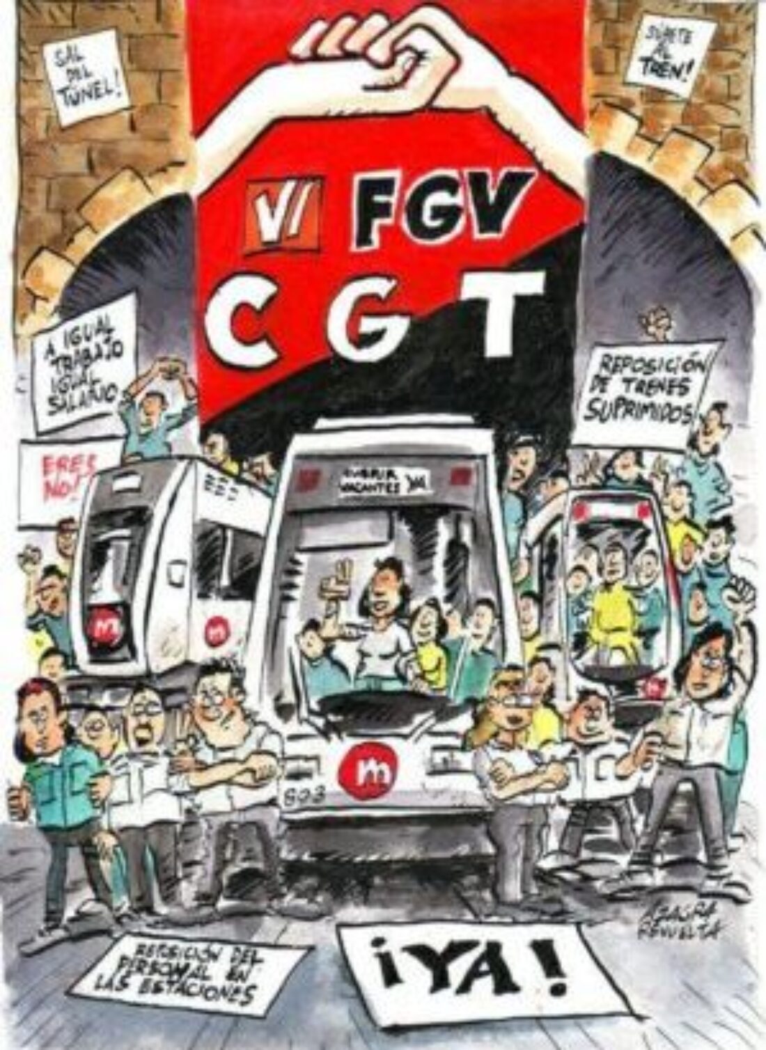 17, 24 y 31-m Valencia: Movilizaciones de la plantilla del servicio de señalización de Ferrocarriles de la Generalitat Valenciana
