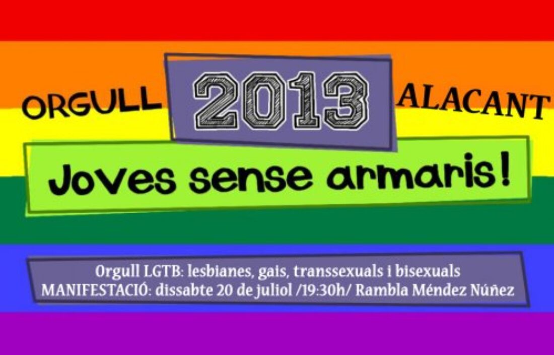 Orgullo 2013 Alicante: ¡Jóvenes sin armarios!