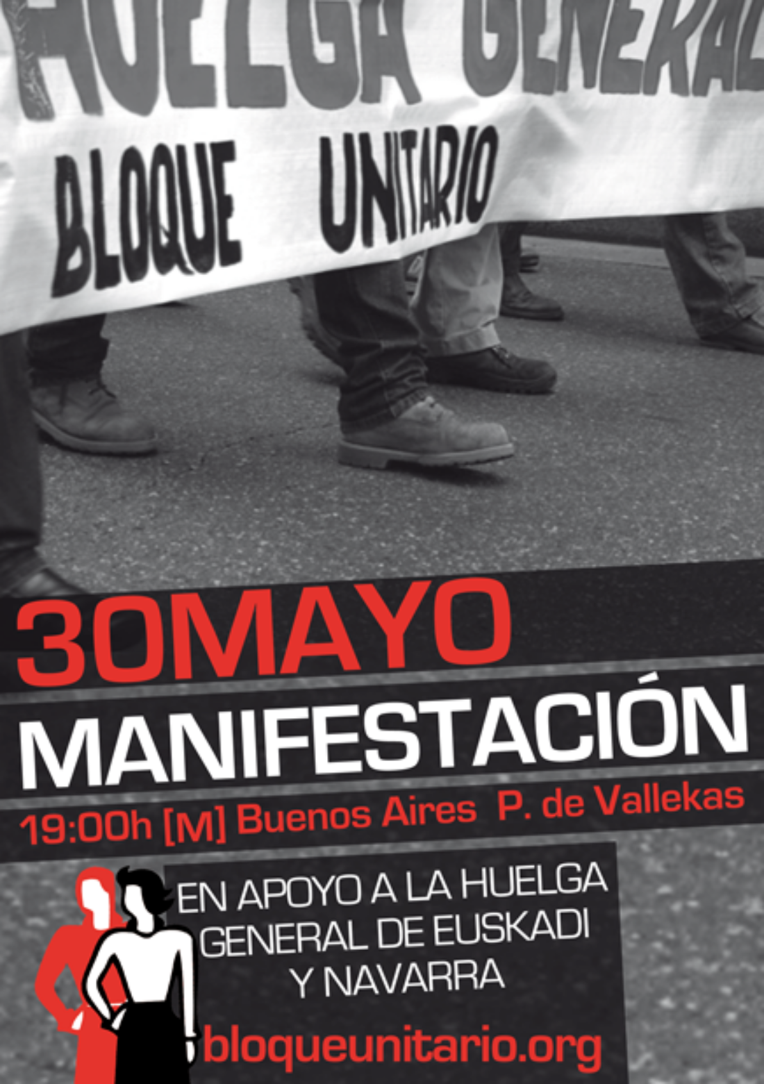30M en Madrid: Manifestación en apoyo a la Huelga General de Euskadi y Navarra
