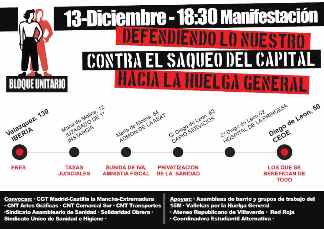 Manifestación en Madrid «Contra el saqueo del capital»