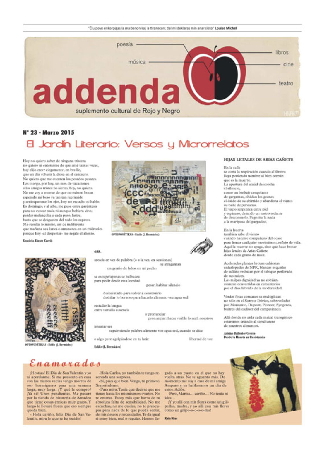 Addenda, suplemento cultural del RyN – Nº 23, marzo 2015