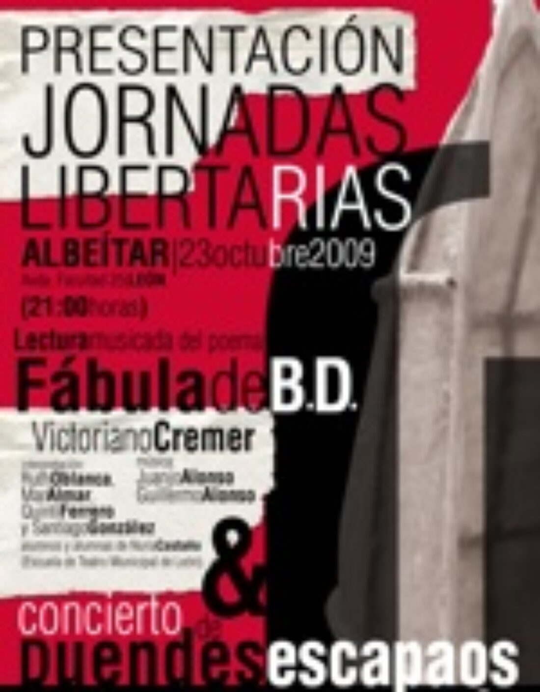 23 octubre, León : Presentación Jornadas Libertarias