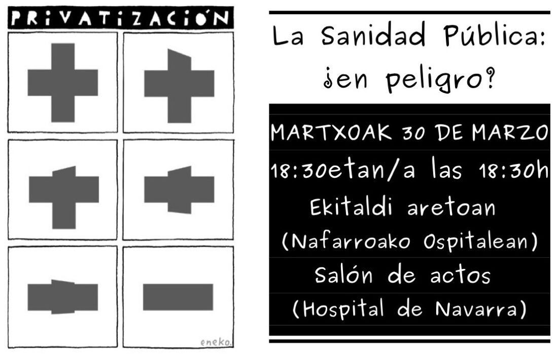 Pamplona: Mesa redonda sobre la privatización de la sanidad