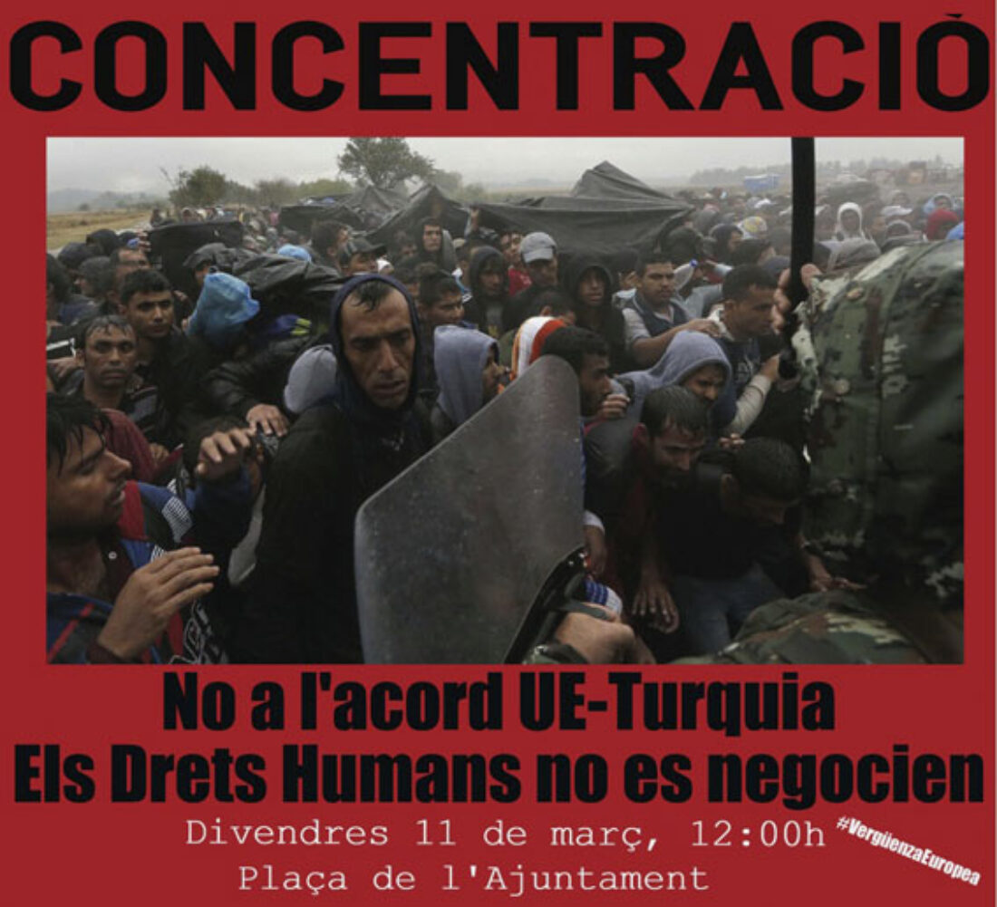 11-m Valencia: Concentración No al acuerdo UE-Turquía