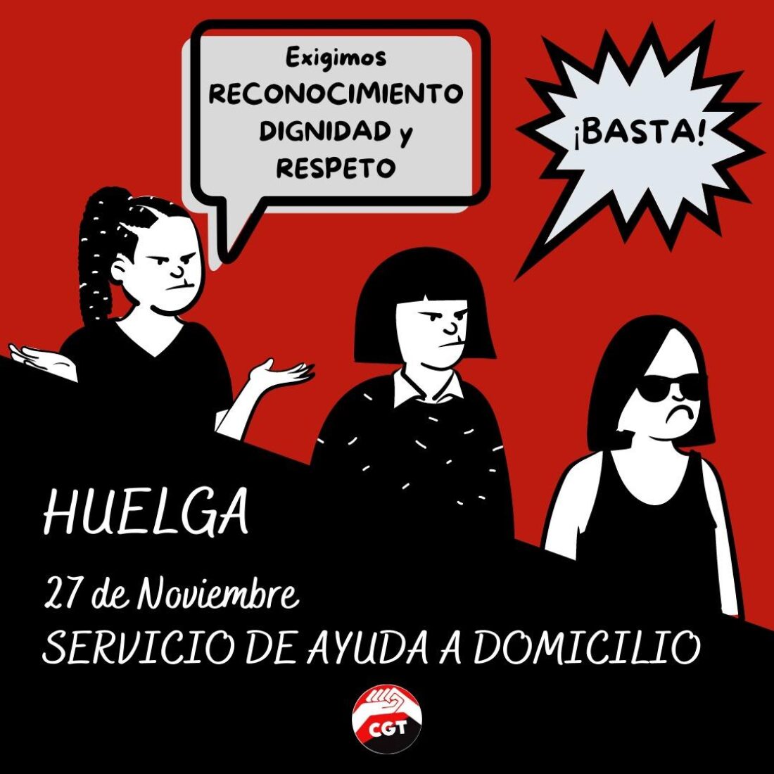 Continúa el proceso hacía la huelga general del sector de Ayuda a Domicilio en Andalucía el próximo 27 de noviembre