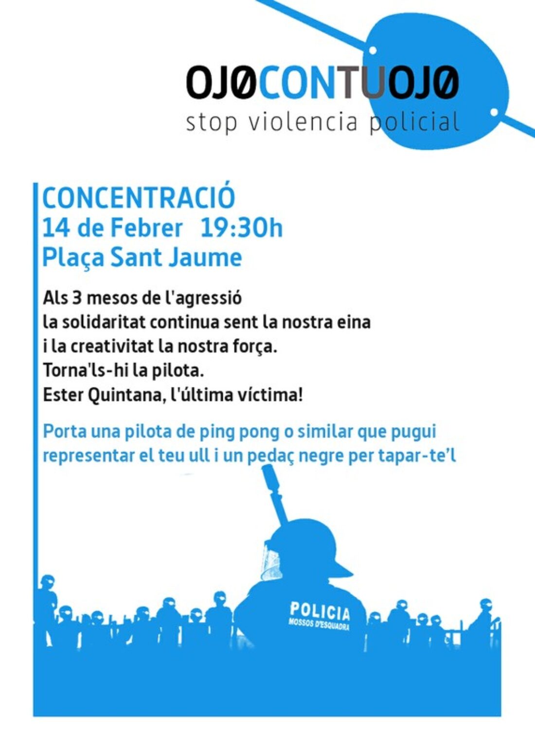 Barcelona: Concentración contra la violencia y la impunidad policial