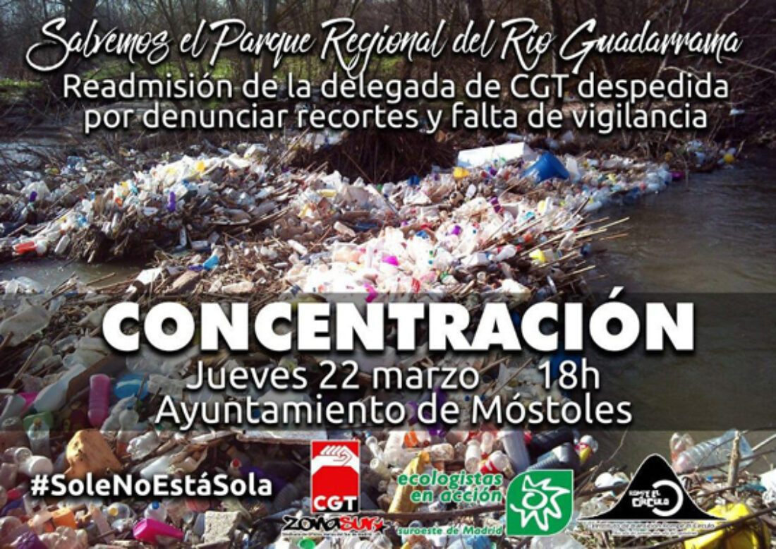 Concentración por la Readmisión de la Delegada Sindical de CGT en el P.R. del Río Guadarrama