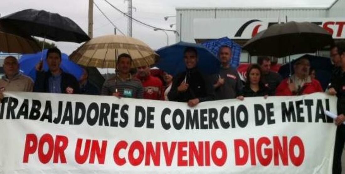Iruña: Manifestación por Convenio en Comercio del metal