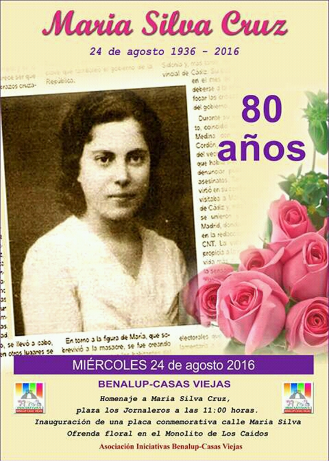 Homenaje a María Silva, La Libertaria, en el 80 aniversario de su asesinato