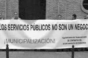 Zaragoza: mesas informativa por la municipalización de los servicios públicos