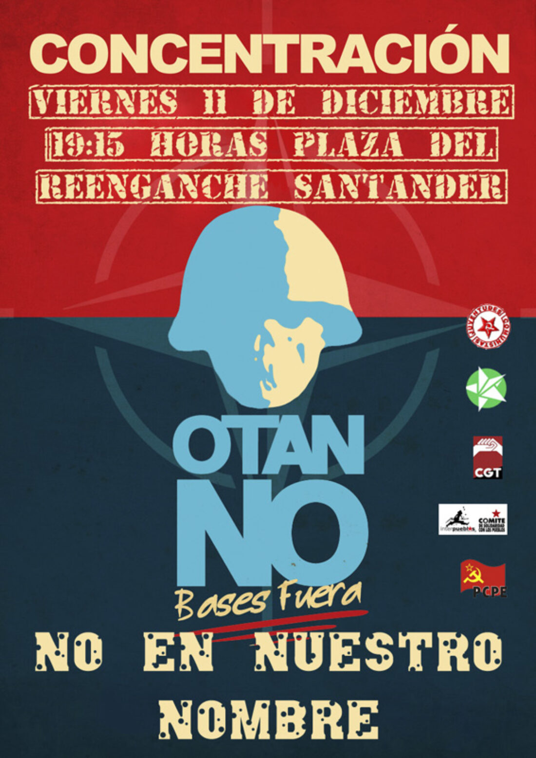 11-D: Concentración «No en nuestro nombre, OTAN no, bases fuera» en Santander