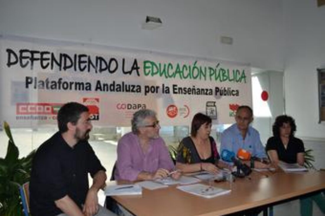 La plataforma Andaluza en Defensa de la Educación convoca movilizaciones el 27 de marzo