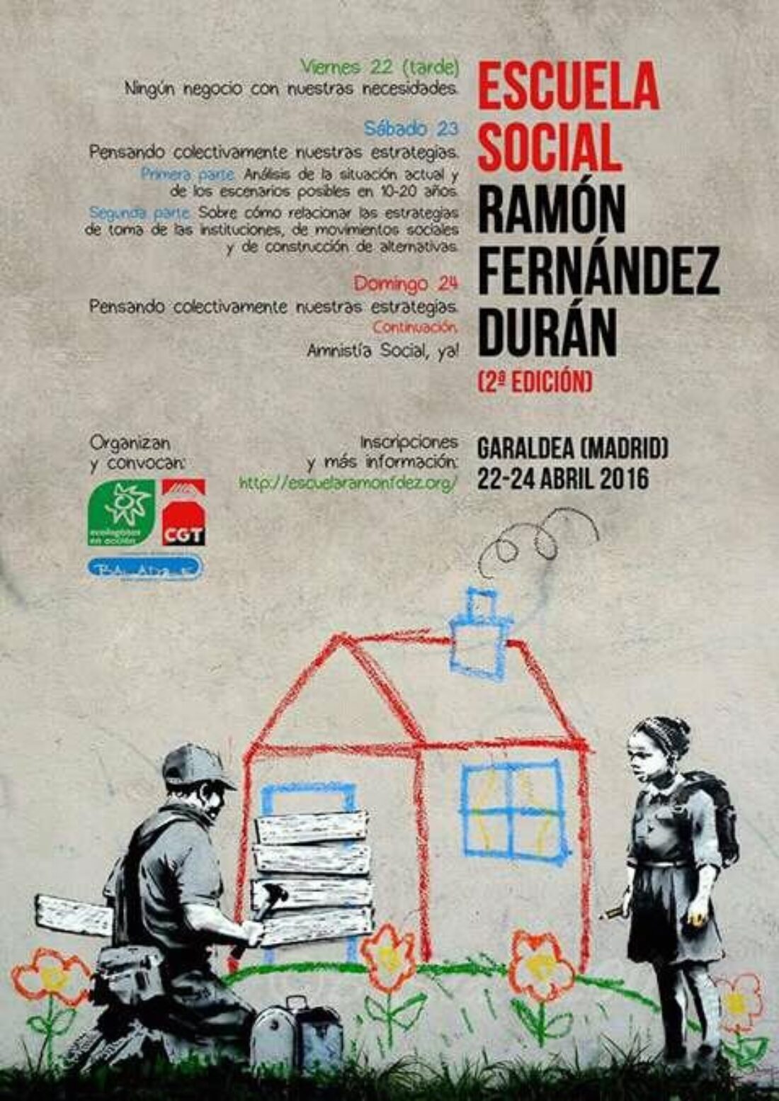 Escuela de Movimientos Sociales Ramón Fernández Durán, 22, 23 y 24 de abril