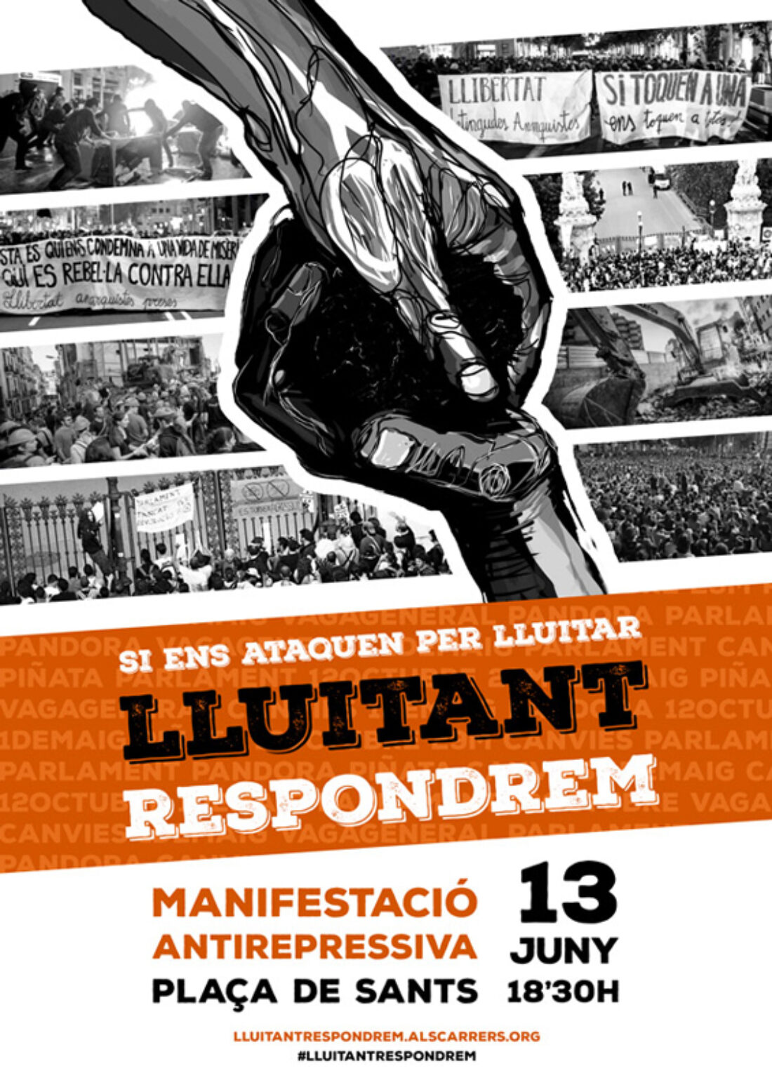 13 de junio: Manifestación antirrepresiva en Barcelona