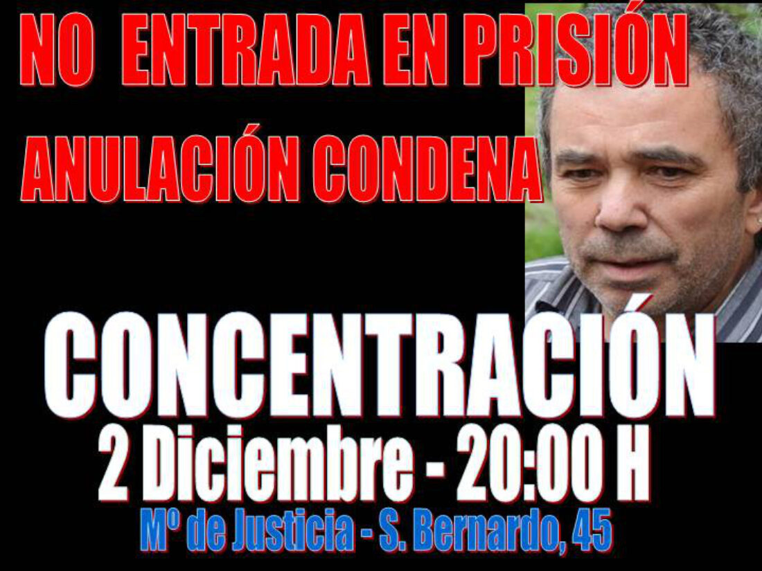 Concentración el 2-D ante el Ministerio de Justicia por la libertad de Alberto Torres