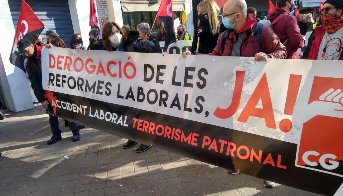 Concentració CGT Barcelona 3 febrer: Derogació reformes laborals