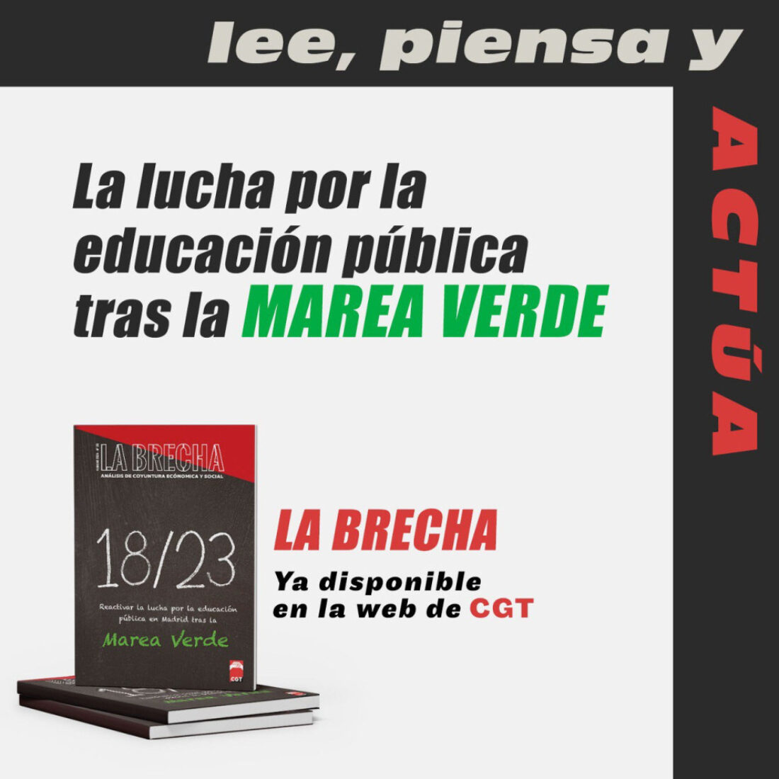Nuevo número de La Brecha: “18/23 Reactivar la lucha por la educación pública en Madrid tras la Marea Verde”